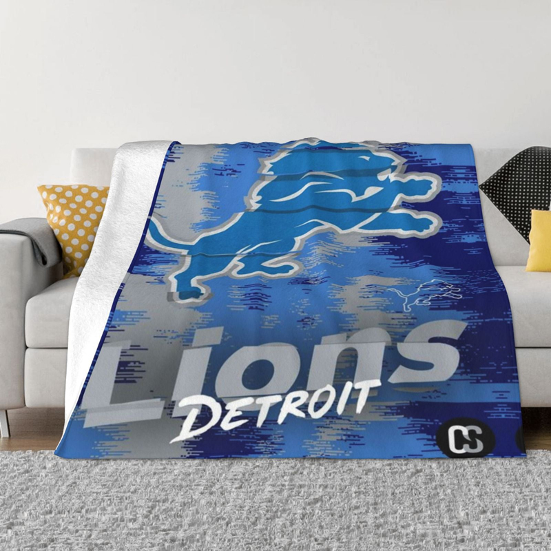 Detroit Lions Blanket Sherpa Blanket Throw Blanket