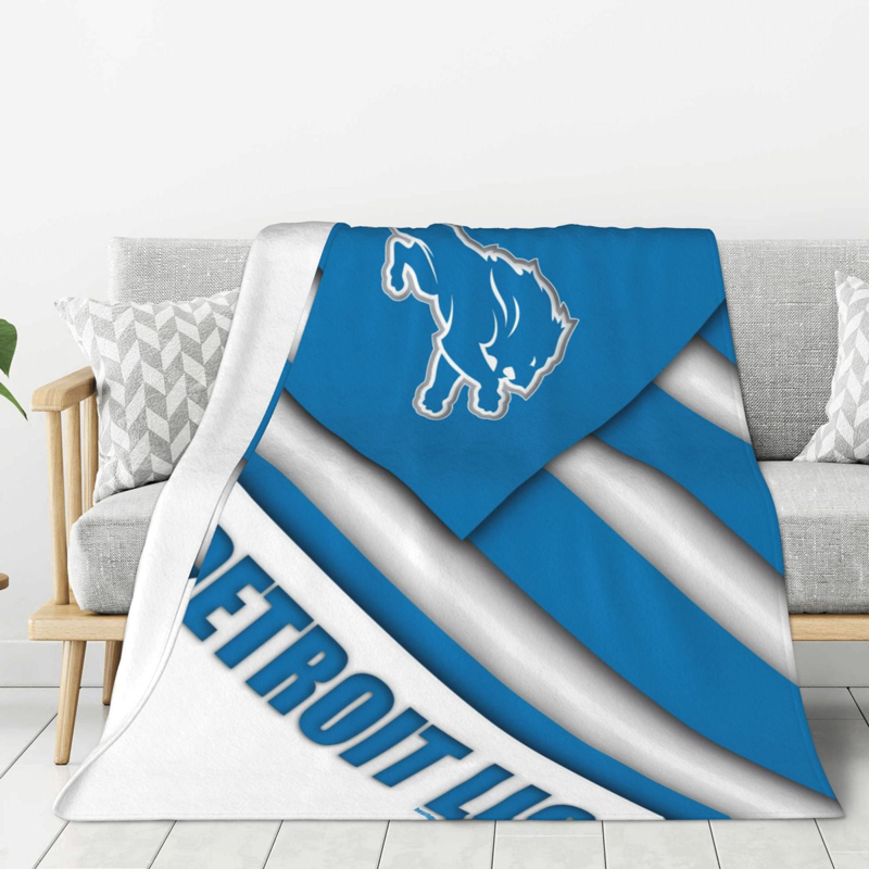 Detroit Lions Blanket Sherpa Blanket Throw Blanket