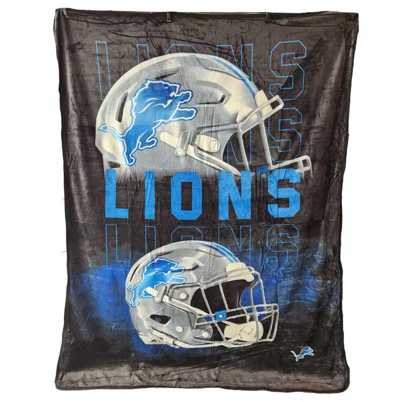 Detroit Lions Blanket Sherpa Blanket Throw Blanket