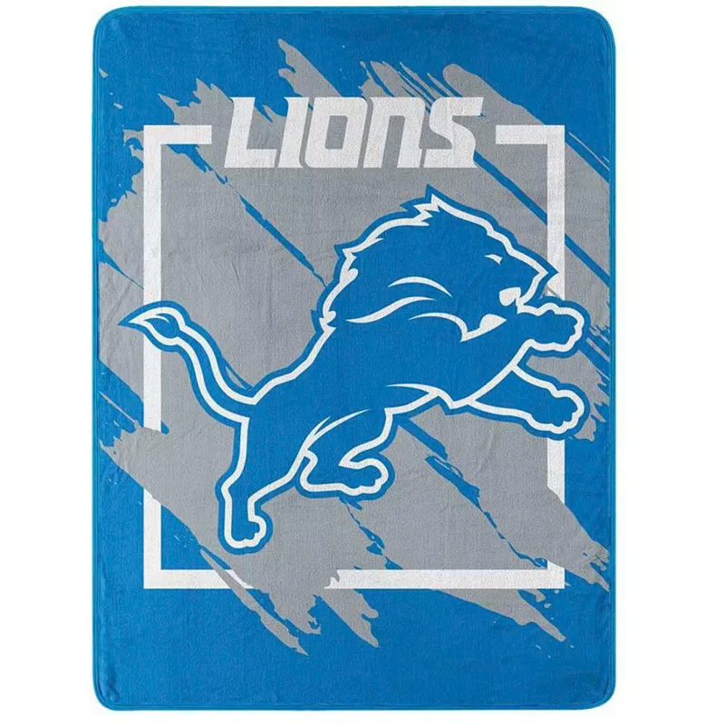 Detroit Lions Blanket Sherpa Blanket Throw Blanket