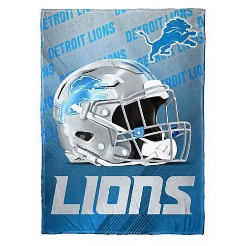Detroit Lions Blanket Sherpa Blanket Throw Blanket