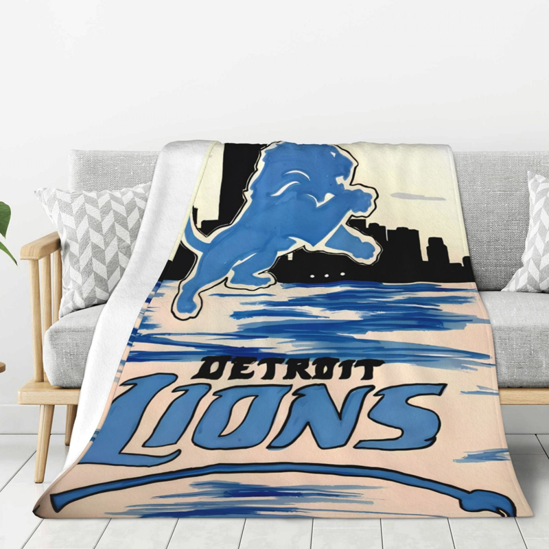 Detroit Lions Blankets Sherpa Blanket Throw Blanket