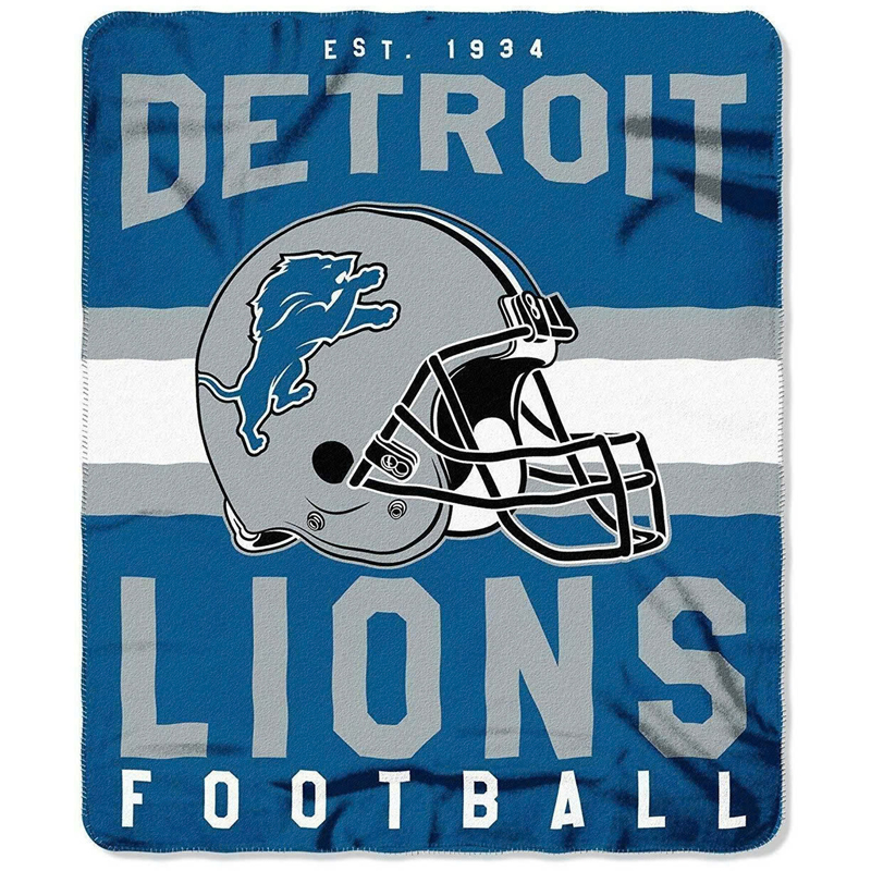 Detroit Lions Blankets Sherpa Blanket Throw Blanket