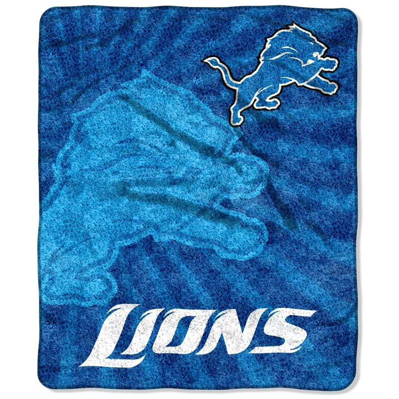 Detroit Lions Blankets Sherpa Blanket Throw Blanket