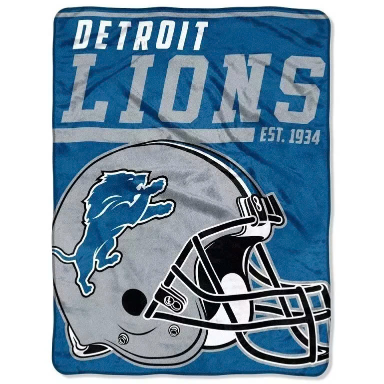 Detroit Lions Blankets Sherpa Blanket Throw Blanket