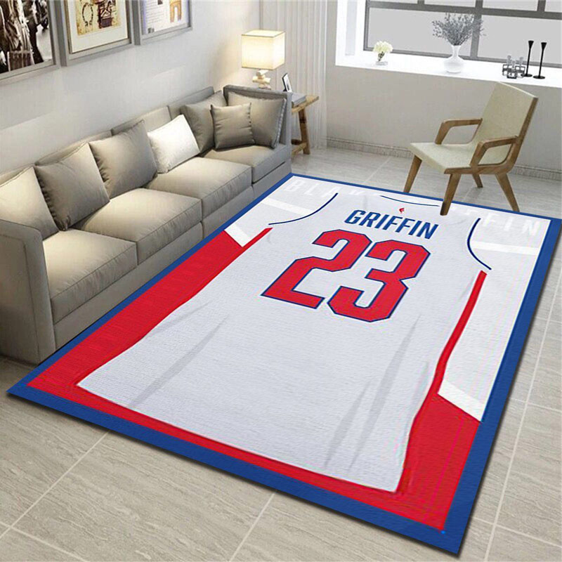 Detroit Pistons Area Rug NBA Area Rug Bathroom Rug Indoor Rug Rectangle Carpet