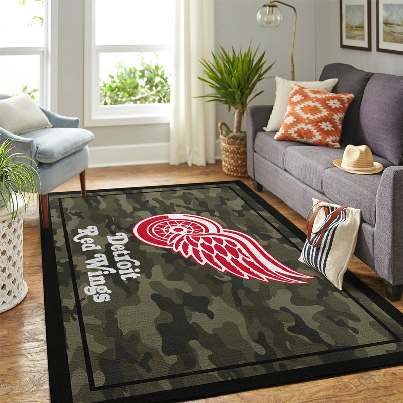 Detroit Red Wings Rug NHL Area Rug Dining Room Rugs Indoor Rugs Rectangle Carpet