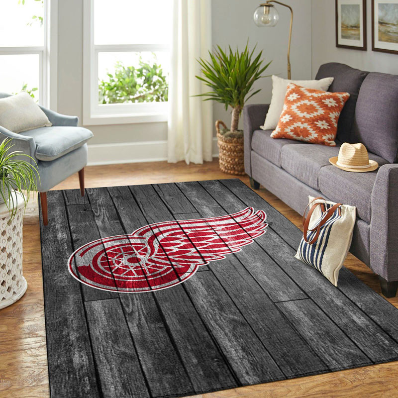 Detroit Red Wings Rug NHL Area Rug Bathroom Rugs Indoor Indoor Rugs Rectangle Carpet