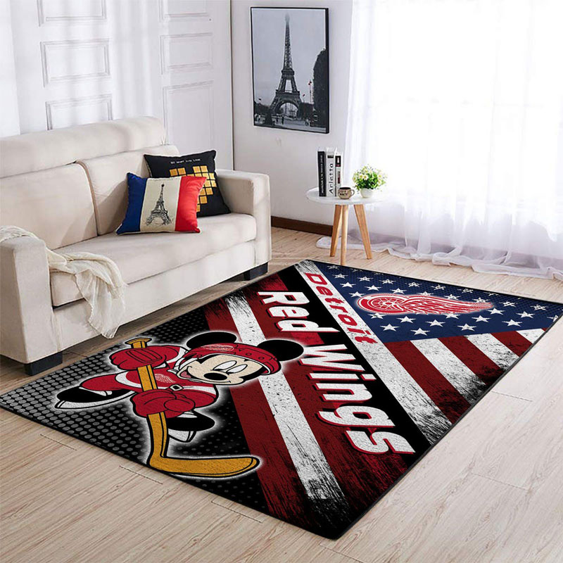 Detroit Red Wings Rug NHL Area Rug Bedroom Rug Indoor Rug Rectangle Carpet