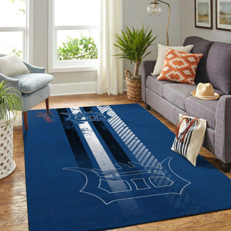 Detroit Tigers Rug MLB Area Rug Dining Room Rugs Indoor Indoor Rug Rectangle Carpet