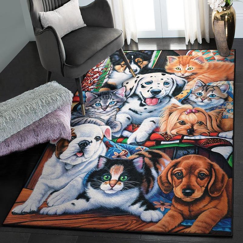 Dog Lovers Large Area Rugs Dogs And Cats Rug