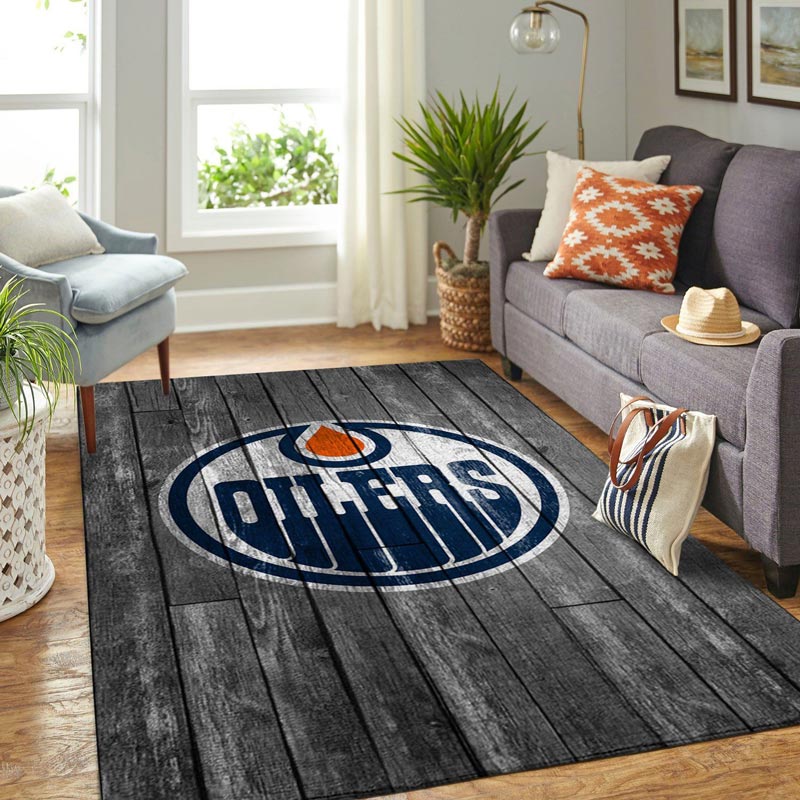Edmonton Oilers Rug NHL Area Rug Bedroom Rug Indoor Rug Rectangle Carpet
