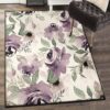 flower bouquet art deco rug purple flowers rug
