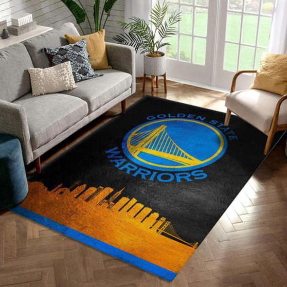Golden State Warriors Rug NBA Area Rug Living Room Area Rug Indoor Rug Rectangle Carpet