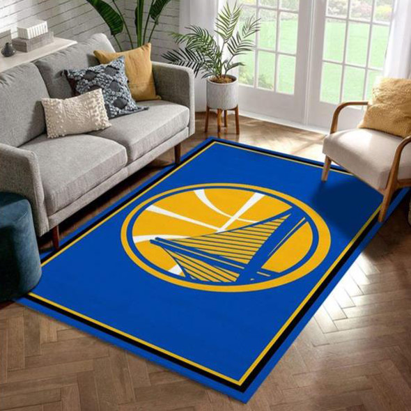 Golden State Warriors Rug NBA Area Rug Living Room Rug Indoor Rug Rectangle Carpet
