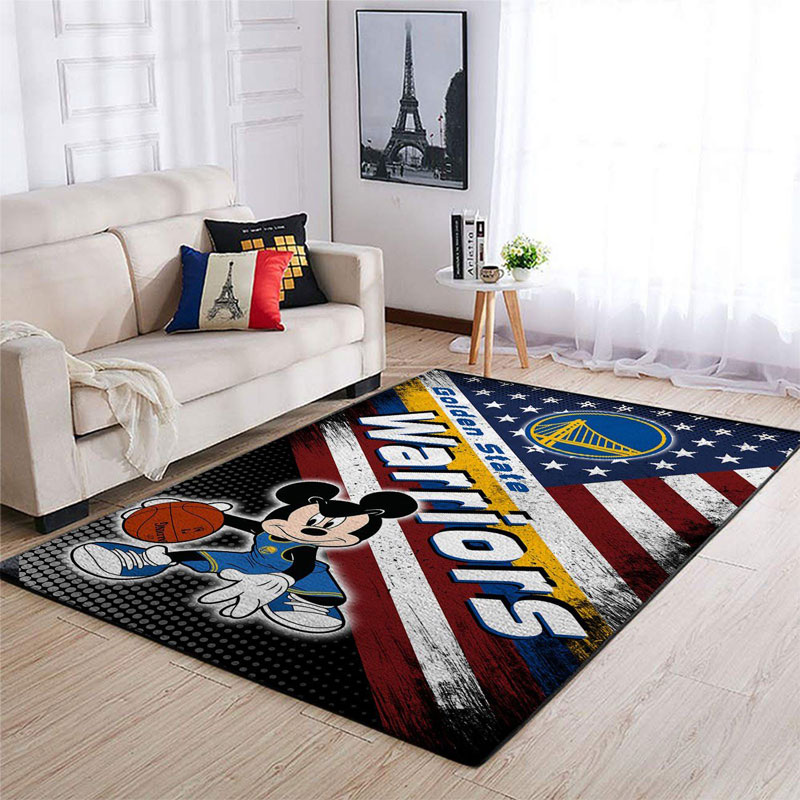 Golden State Warriors Rug NBA Area Rug Bedroom Area Rug Indoor Rug Rectangle Carpet