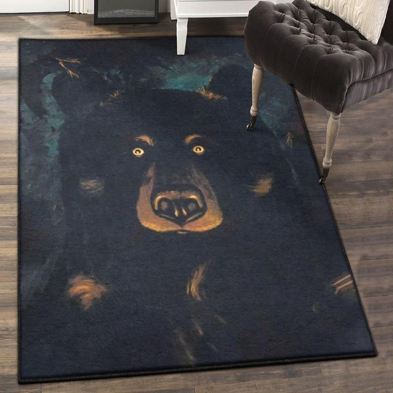 Grizzly Bear Living Room Rugs Black Bear Rug