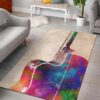 Guitar Art Area Rug Living Room Rugs Bedroom Rug guitar art area rug living room rugs bedroom rug
