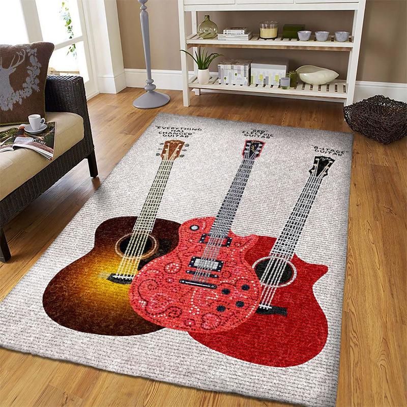 Guitar Rug Living Room Area Rug
