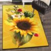 Helianthus Washable Rugs Sunflower Rug helianthus washable rugs sunflower rug