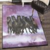 Horses Rugs Five Black Horses Running Rug horses rugs five black horses running rug