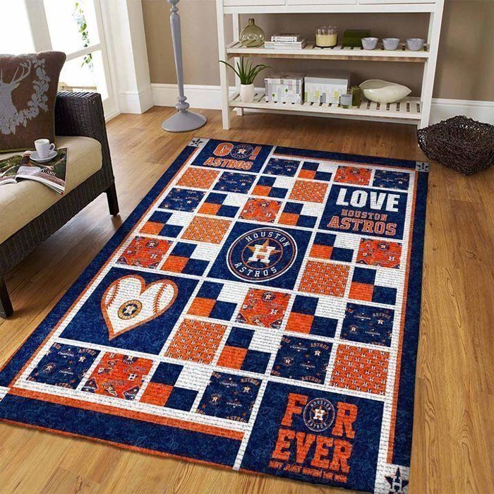 Houston Astros Rug MLB Area Rug Bathroom Rugs Indoor Rug Rectangle Carpet