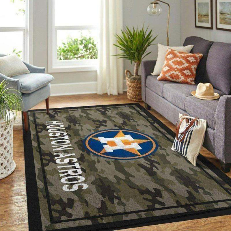 Houston Astros Rug MLB Area Rug Bathroom Rug Indoor Rugs Rectangle Carpet