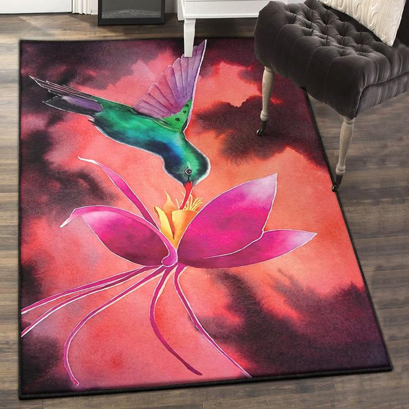 Hummingbird Art Decor Rug Hummingbird Rug