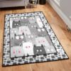Kitten Modern Area Rugs Gray Cat kitten modern area rugs gray cat