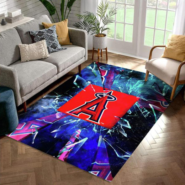 Los Angeles Angels Rug MLB Area Rug Dining Room Rugs Indoor Indoor Rugs Rectangle Carpet