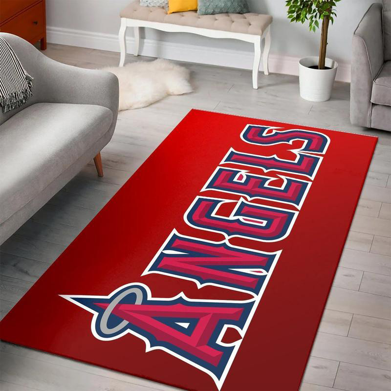 Los Angeles Angels Area Rug MLB Area Rug Bathroom Rugs Indoor Rug Rectangle Carpet