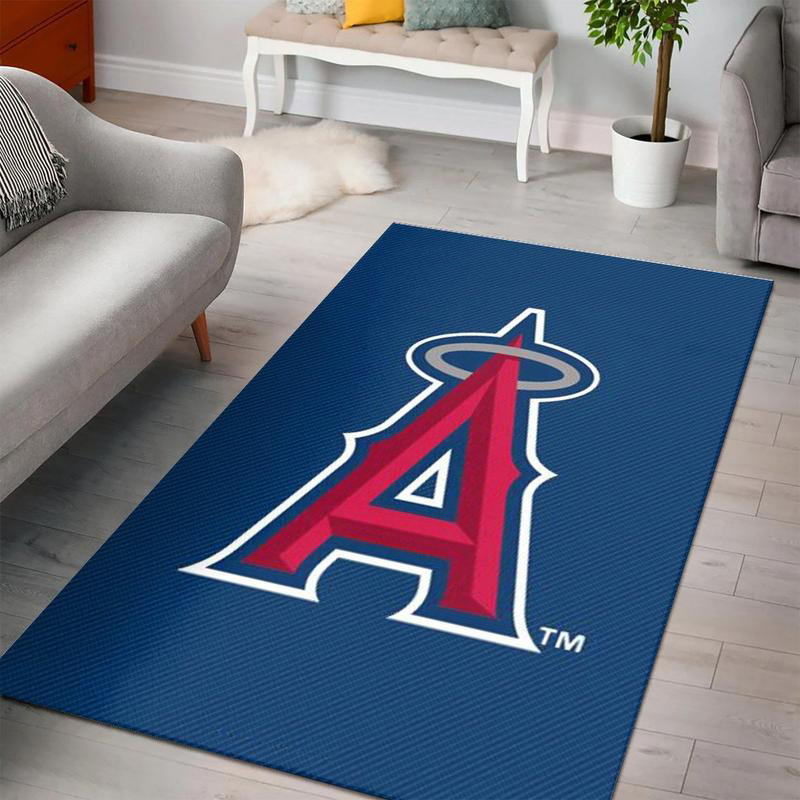 Los Angeles Angels Area Rug MLB Area Rug Bedroom Rug Indoor Rugs Rectangle Carpet