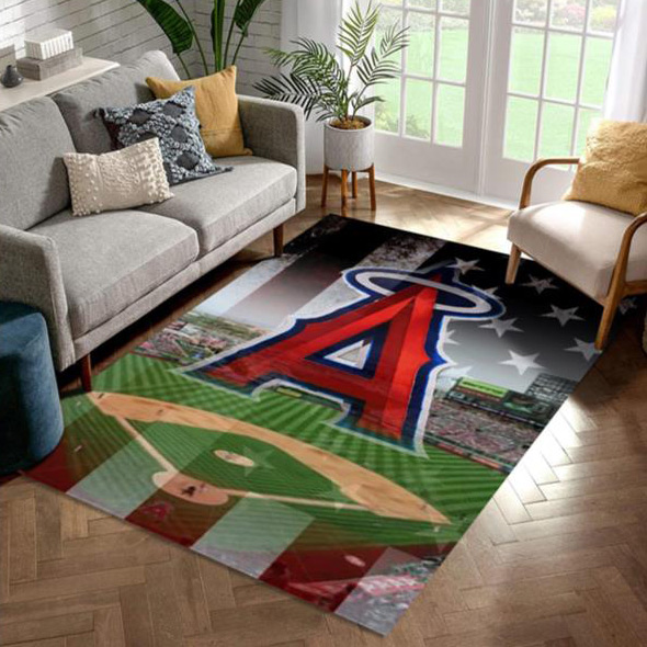 Los Angeles Angels Area Rug MLB Area Rug Living Room Area Rug Indoor Rug Rectangle Carpet