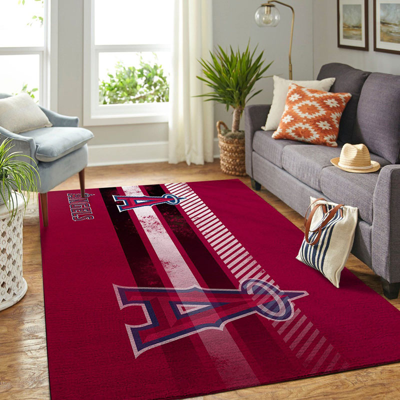 Los Angeles Angels Area Rug MLB Area Rug Living Room Area Rug Indoor Rug Rectangle Carpet