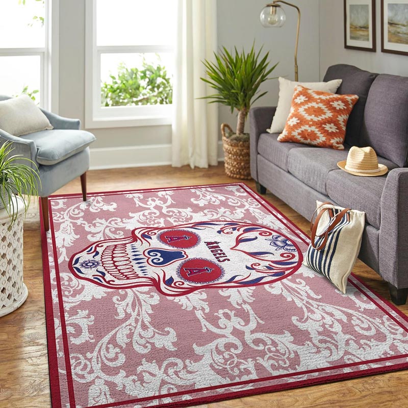 Los Angeles Angels Area Rug MLB Area Rug Dining Room Rug Indoor Rugs Rectangle Carpet
