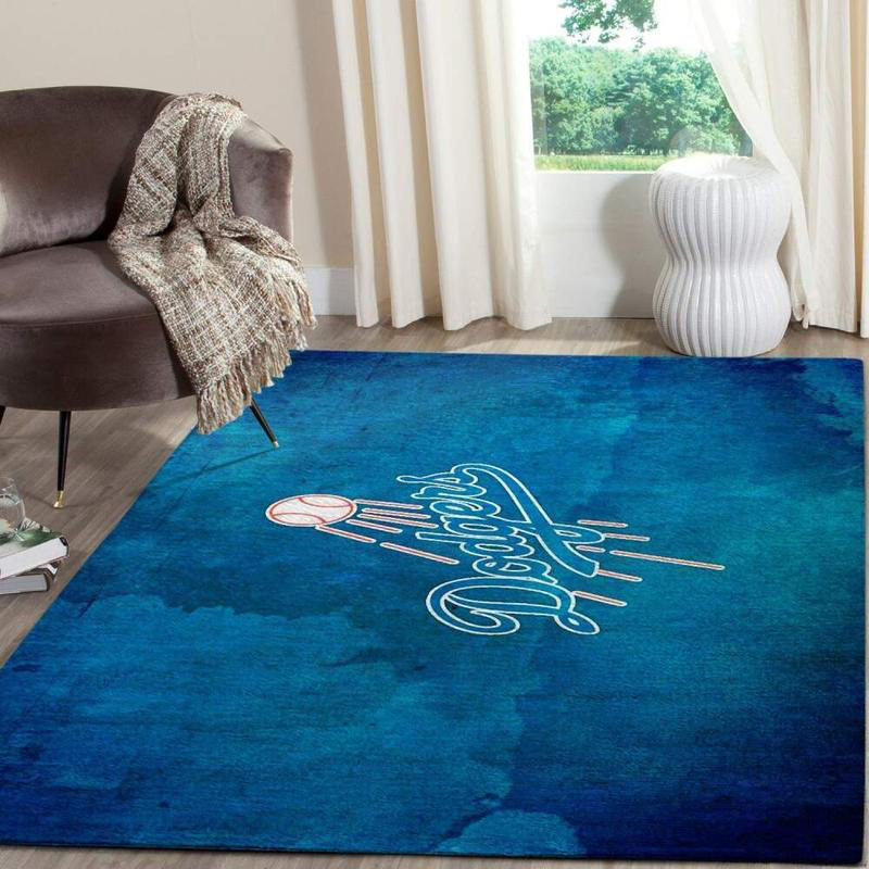 Los Angeles Dodgers Rug MLB Area Rug Bathroom Rugs Indoor Rugs Rectangle Carpet