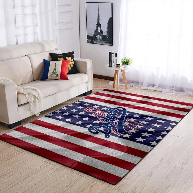 Los Angeles Dodgers Rug MLB Area Rug Dining Room Rug Indoor Indoor Rug Rectangle Carpet