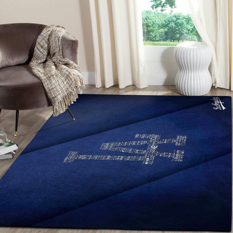 Los Angeles Dodgers Rug MLB Area Rug Kitchen Rug Indoor Indoor Rugs Rectangle Carpet