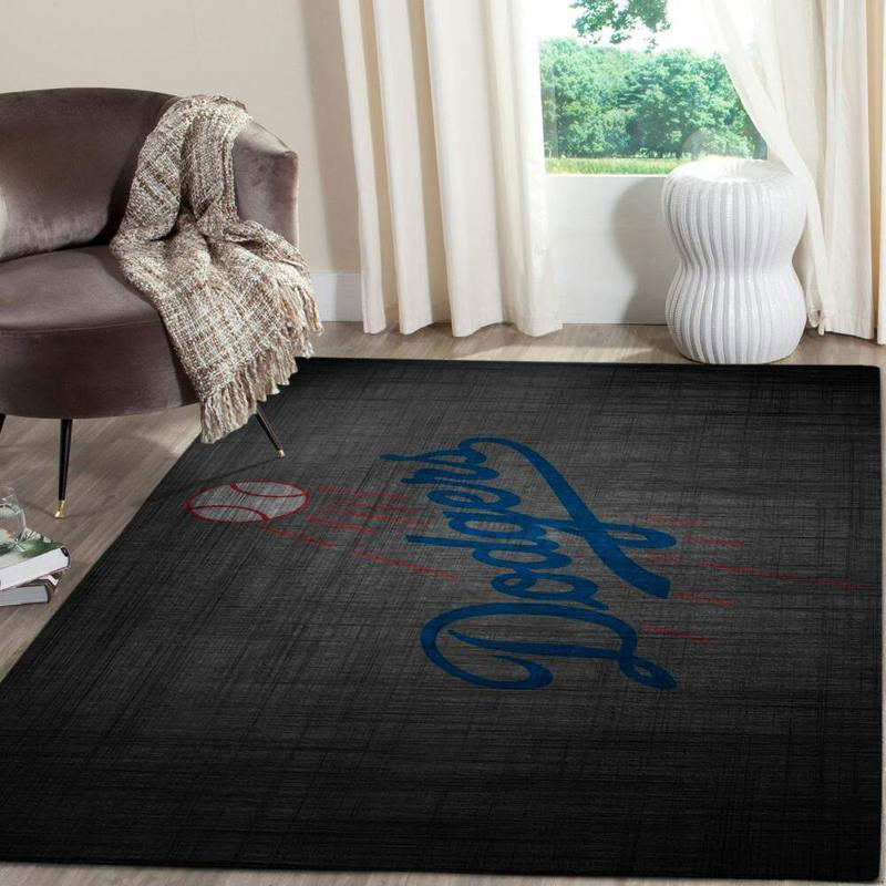 Los Angeles Dodgers Rug MLB Area Rug Bedroom Rug Indoor Rugs Rectangle Carpet