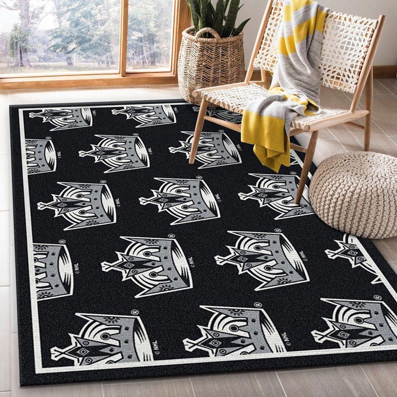 Los Angeles Kings Area Rug NHL Area Rug Dining Room Rug Indoor Rug Rectangle Carpet