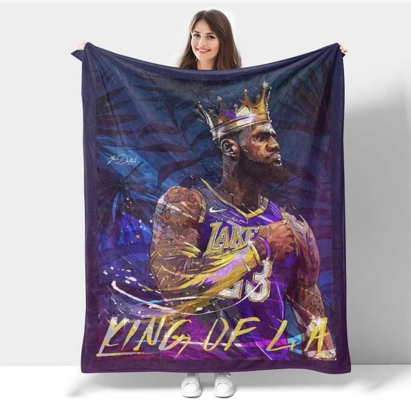 Los Angeles Lakers Blanket FLeece Blanket Throw Blanket