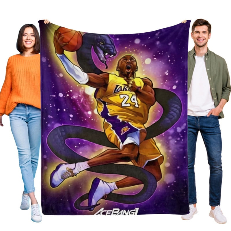 Los Angeles Lakers Blanket Sherpa Blanket Throw Blanket