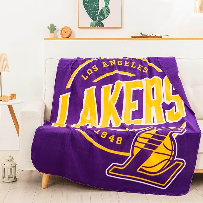 Los Angeles Lakers Blanket Sherpa Blanket Throw Blanket