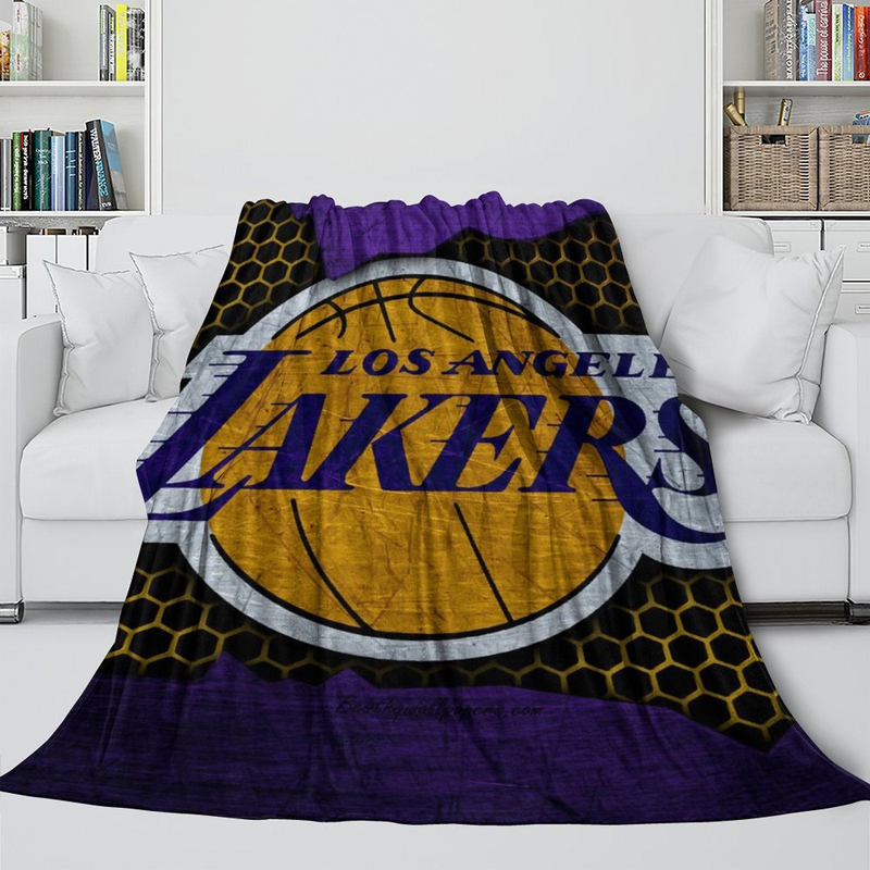 Los Angeles Lakers Blanket Sherpa Blanket Throw Blanket