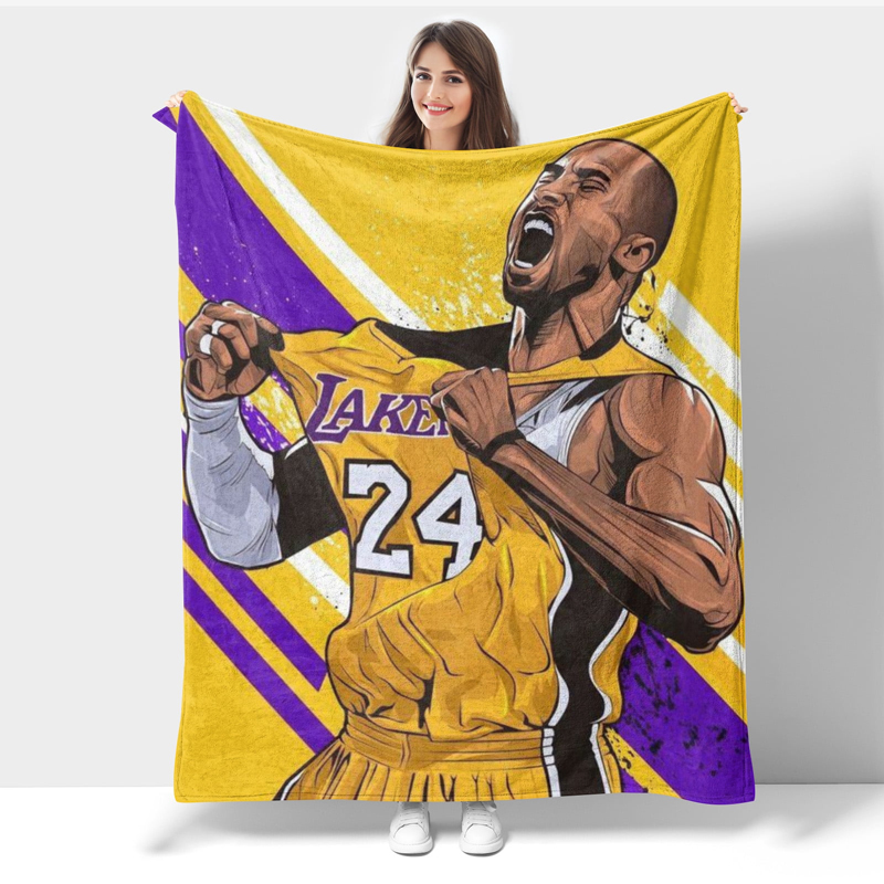Los Angeles Lakers Blanket Sherpa Blanket Throw Blanket