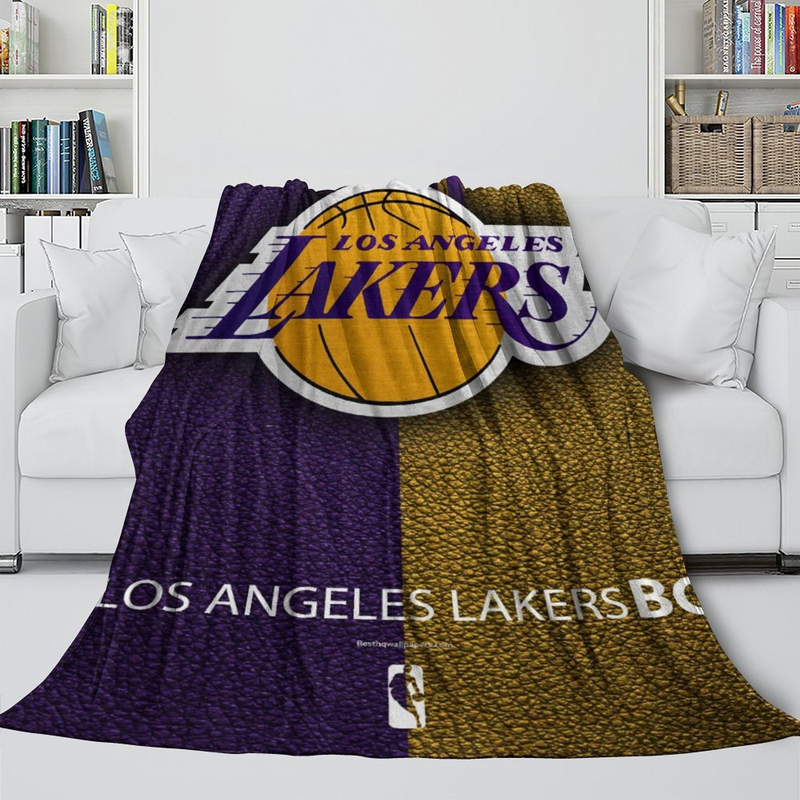Los Angeles Lakers Blanket Sherpa Blanket Throw Blanket