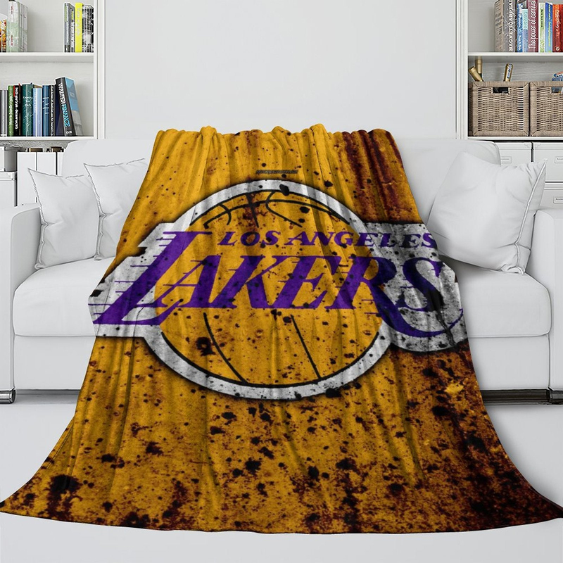 Los Angeles Lakers Blanket Sherpa Blanket Throw Blanket