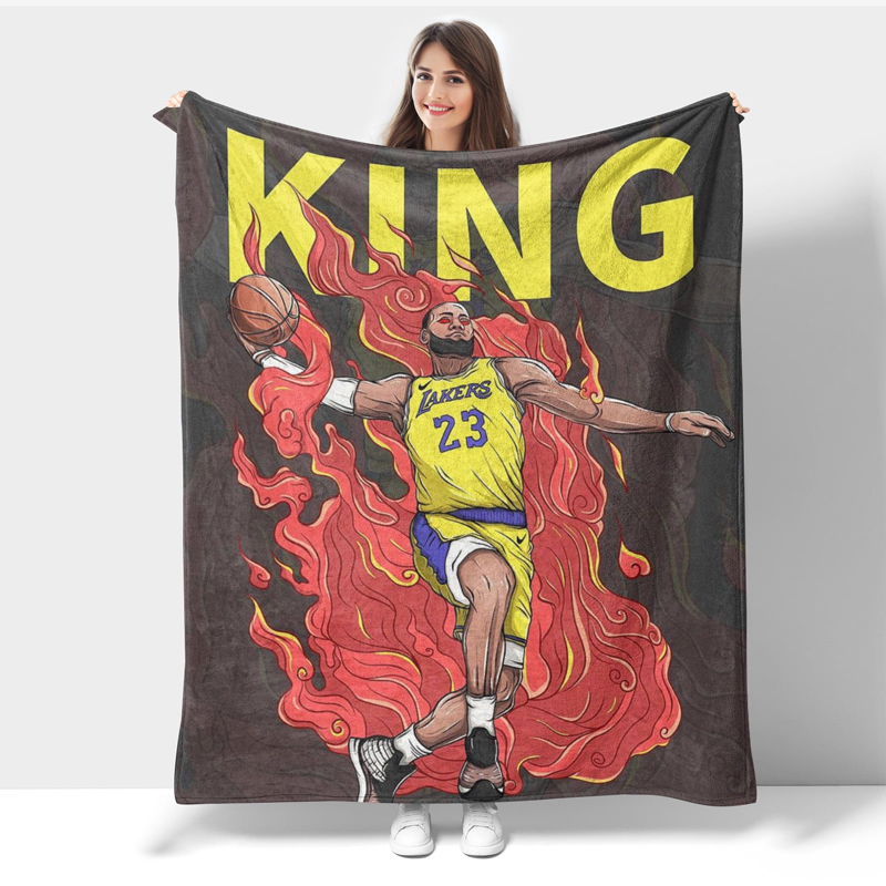 Los Angeles Lakers Blankets FLeece Blanket Throw Blanket