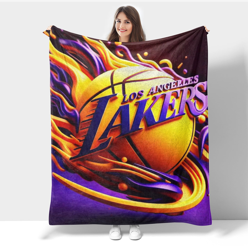 Los Angeles Lakers Blankets FLeece Blanket Throw Blanket