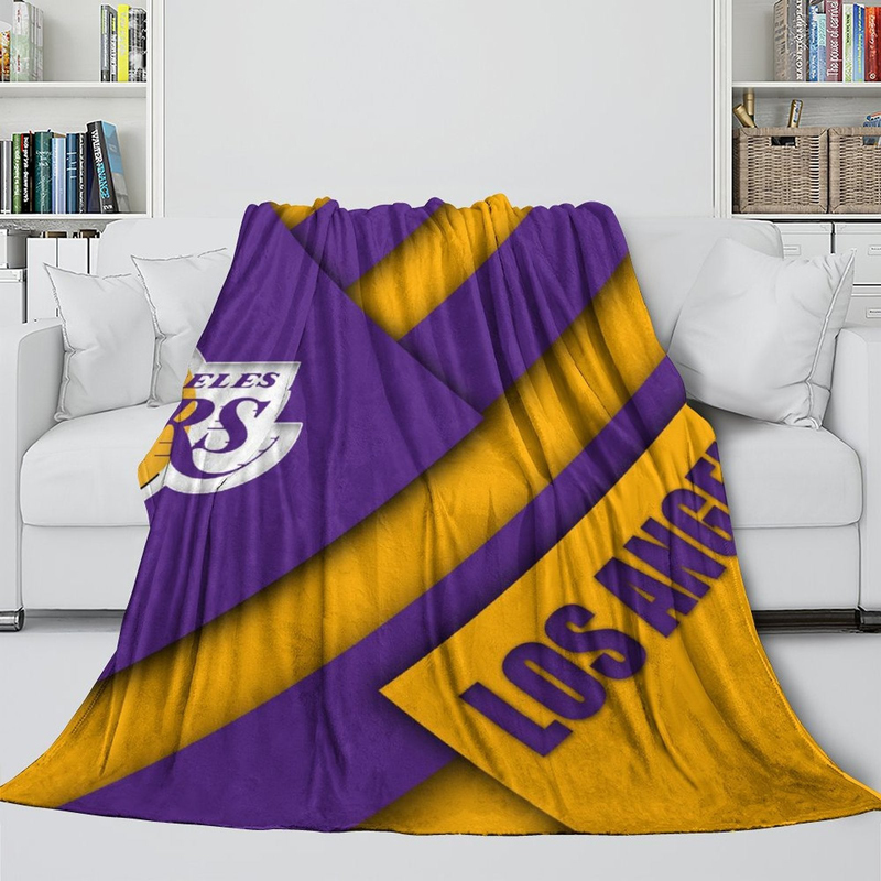 Los Angeles Lakers Blankets Sherpa Blanket Throw Blanket